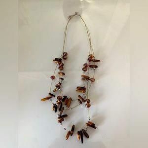 Amber beaded necklace